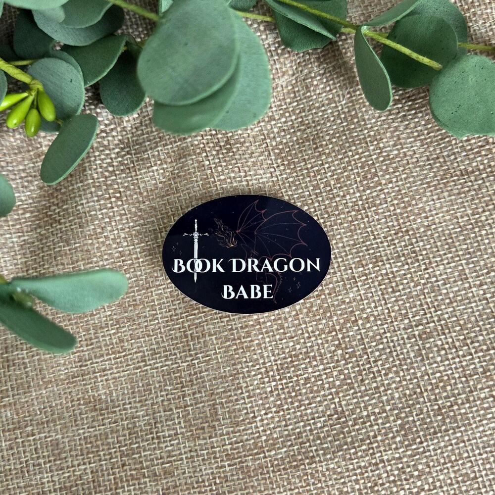 Book Dragon Sticker, Fantasy Dagger Sword Decal, Romantasy BookTok Decor Planner